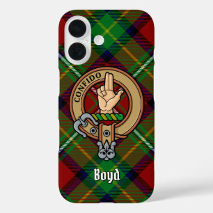 Coque Pour iPhone 16 Clan Boyd Crest sur Tartan