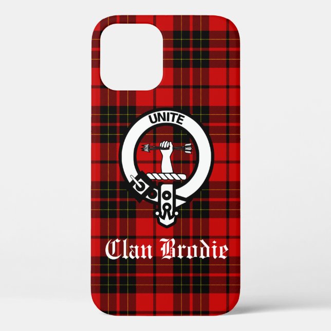Coques Case-Mate iPhone Clan Brodie Crest Badge et Tartan (Verso)
