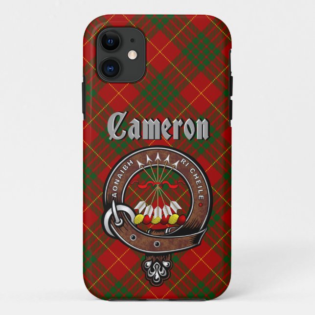 Coques Case-Mate iPhone Clan Cameron Badge & Tartan Téléphone Case (Dos)