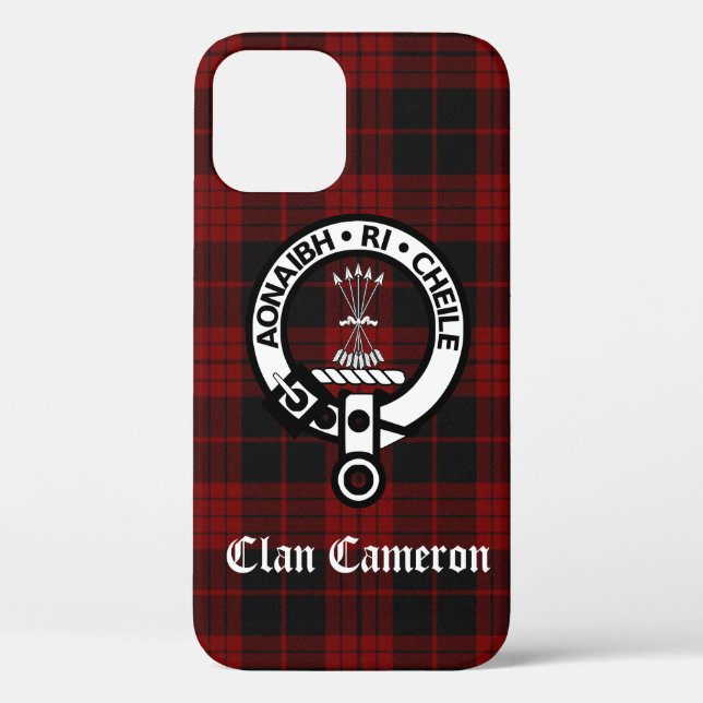 Coques Case-Mate iPhone Clan Cameron Crest & Tartan (Verso)
