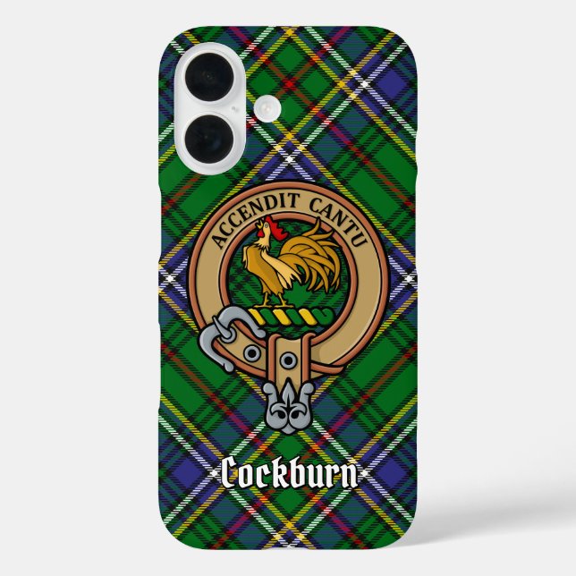 Coques Case-Mate iPhone Clan Cockburn Crest sur Tartan (Verso)