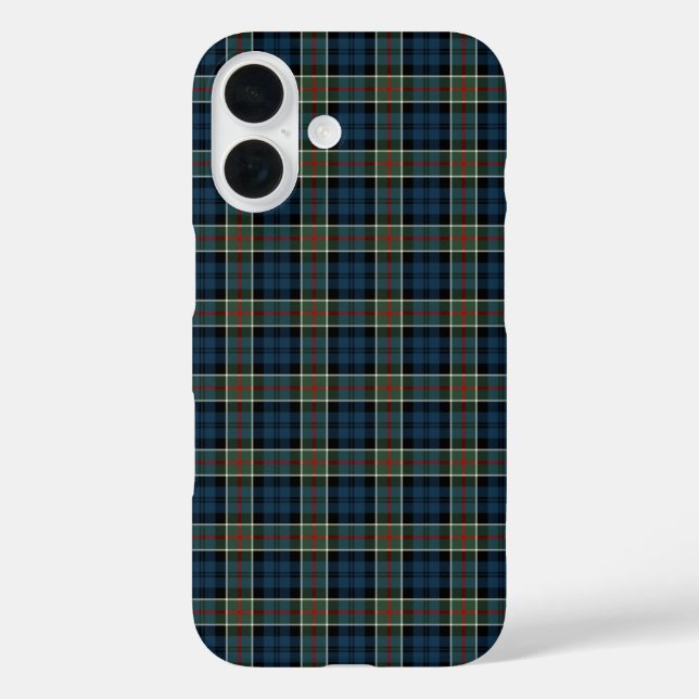 Coques Case-Mate iPhone Clan Colquhoun Tartan Navy, Green et Red Plaid (Verso)