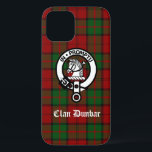 Case-Mate iPhone Case Clan Dunbar Tartan & Crest Badge<br><div class="desc">Ecosse Clan Dunbar crest badge et texte personnalisable sur l'arrière - plan tartan</div>