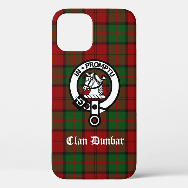 Coques Case-Mate iPhone Clan Dunbar Tartan & Crest Badge (Verso)