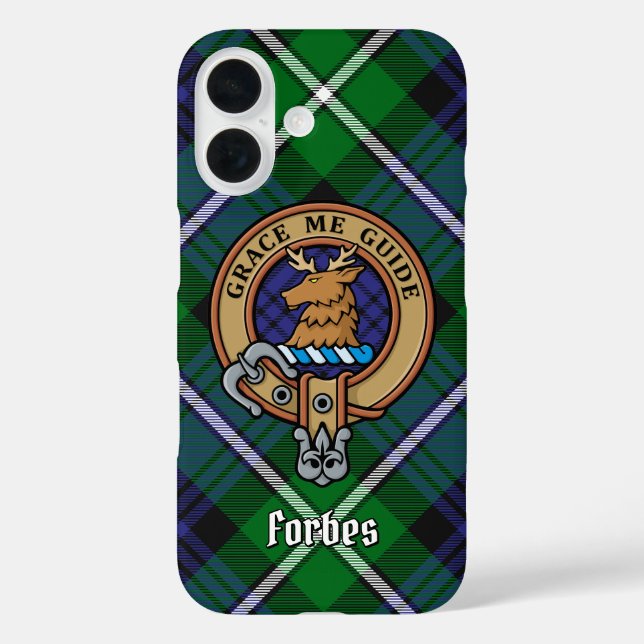 Coques Case-Mate iPhone Clan Forbes Crest sur Tartan (Verso)