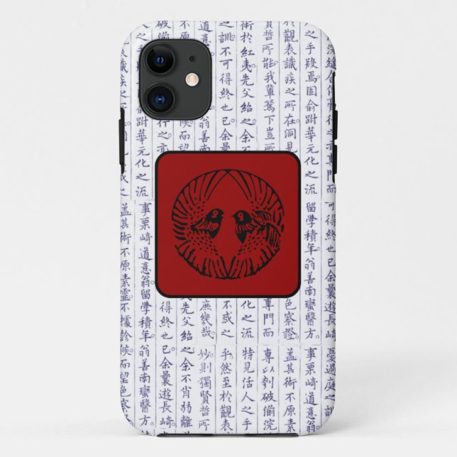 Coques Case-Mate iPhone Clan japonais Kamon Kanji Script Birds (Dos)