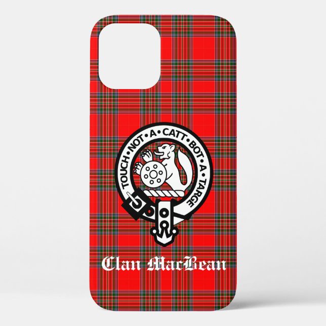 Coques Case-Mate iPhone Clan MacBean Crest Badge & Tartan (Verso)