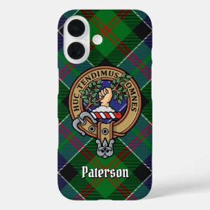 Coque Pour iPhone 16 Clan Paterson Crest sur Tartan