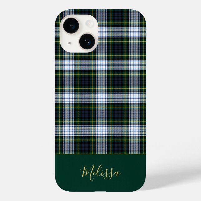 Coques Case-Mate iPhone Clan personnalisé Gordon Tartan Nom du plan (Verso)