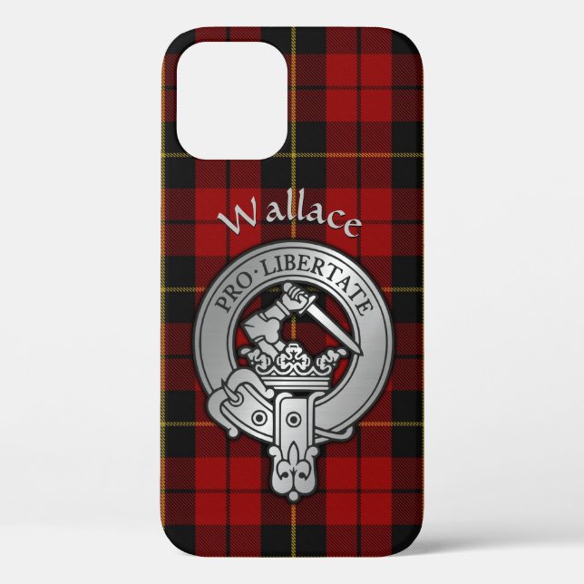 Coques Case-Mate iPhone Clan Wallace Crest & Tartan (Verso)