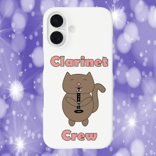 Coque Pour iPhone 16 Clarinet Crew Chat Brown rose