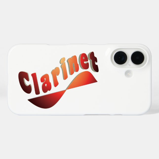 Coques Case-Mate iPhone Clarinet ondulé (Verso (horizontal))