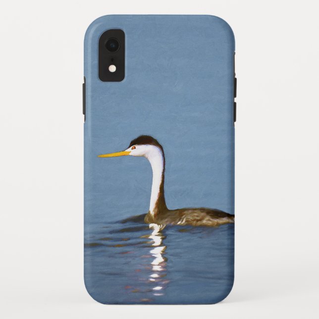 Coques Case-Mate iPhone Clark's Grebe Painting - Art original pour les ois (Dos)