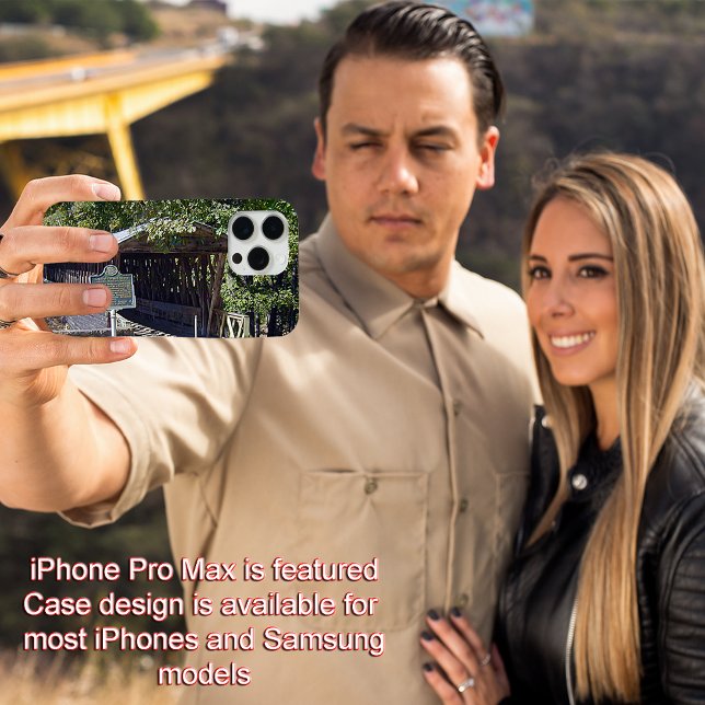 Coques Case-Mate iPhone Clarkson Pont couvert Alabama iPhone 15 & Précéden (Clarkson Covered Bridge Alabama iPhone 15 Pro Max Case)