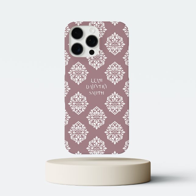 Coques Case-Mate iPhone Classé Damask Regency Mountbatten rose (Créateur téléchargé)