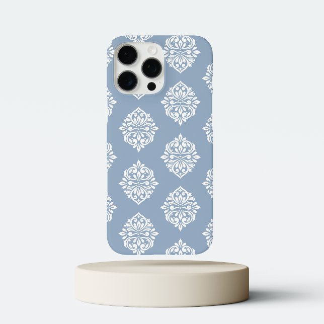 Coques Case-Mate iPhone Classé Damask Regency Pale Winter Blue (Créateur téléchargé)