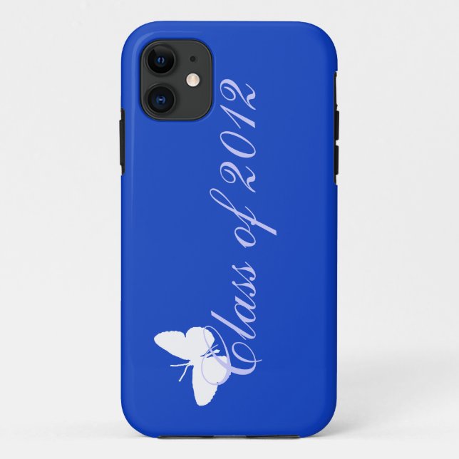 Coques Case-Mate iPhone Classe de 2012 - papillon bleu (Dos)