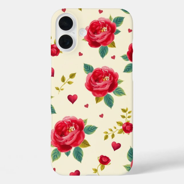 Coques Case-Mate iPhone Classic Red Roses iPhone Case (Verso)