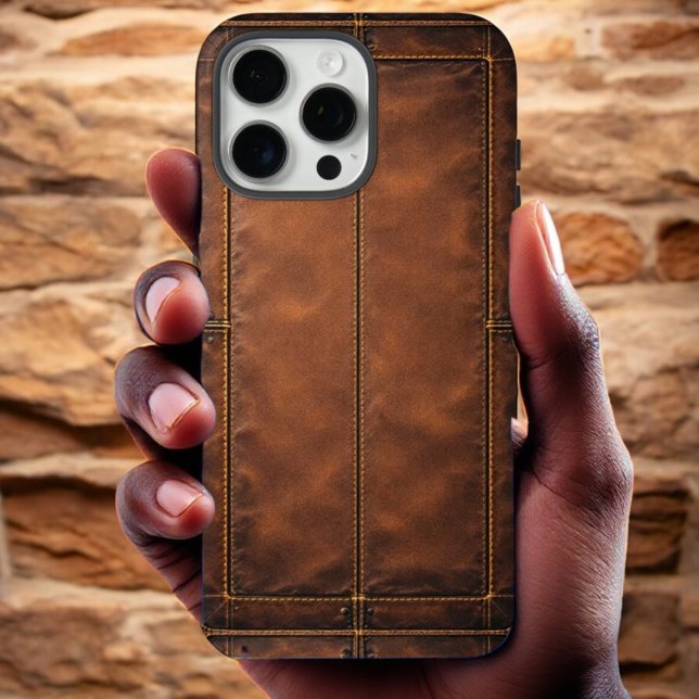 Coques Case-Mate iPhone Classique cuir marron (Créateur téléchargé)