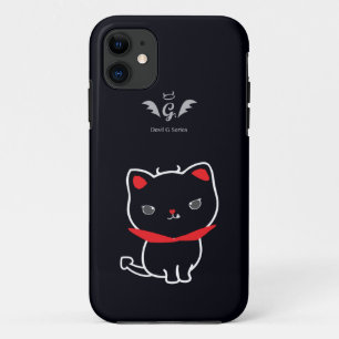 Coque iPhone 11 Classique de Nikolas de chat de diable