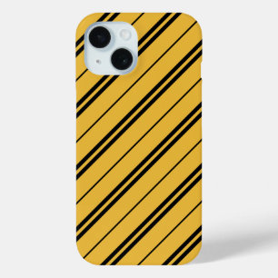 Coque Case-Mate iPhone Classique Jaune Noir Stripes Motif