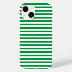 Coque Case-Mate iPhone Classique moderne vert et blanc rayé
