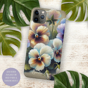 Case-Mate iPhone Case Classy Chic Pansies Beaux Art Botanique Peinture