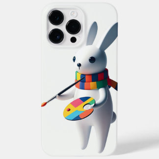 Coque Case-Mate iPhone Claude le lapin blanc joyeux peintre