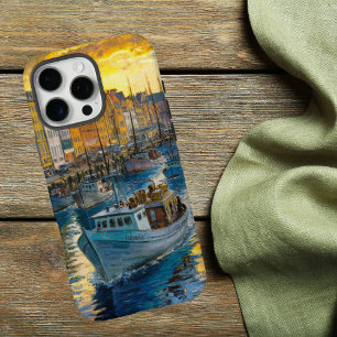 Coque iPhone 16 Pro Max Claude Monet impressionniste design Boat in River