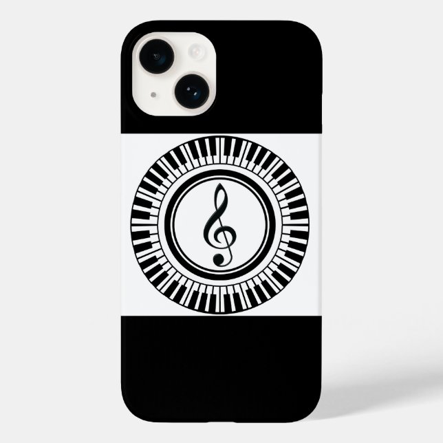 Coques Case-Mate iPhone Clé d'arbre dans les touches de piano (Verso)