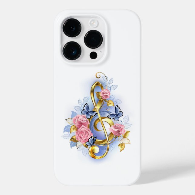 Coques Case-Mate iPhone Clé de fer avec roses roses roses (Verso)