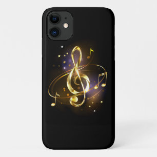 Case-Mate iPhone Case Clé de Sol Musicale en Or