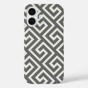 Coque Pour iPhone 16 Clé grecque classique Carré Motif Swirl