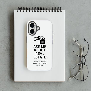 Coque Pour iPhone 16 Clés de maison de l'immobilier moderne