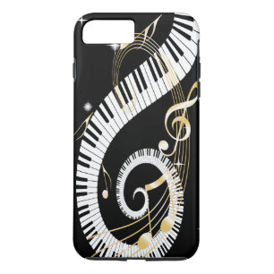 Coques Pour iPhone Clés de piano et caisse d'or de l'iPhone 7 de
