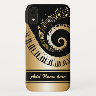 Coque Case-Mate Pour iPhone Clés de piano et notes de musique d'or