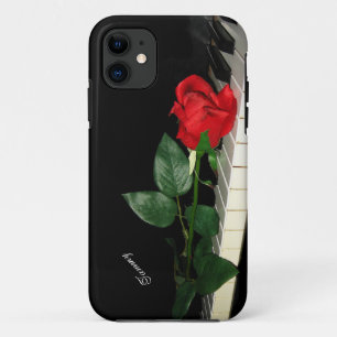 Coque Case-Mate Pour iPhone Clés de piano et rose rouge