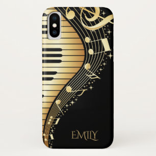 Coque Case-Mate iPhone Clés Monogram Gold Et Black Music