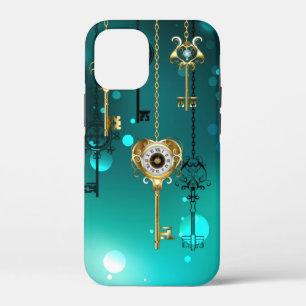 Case-Mate iPhone Case Clés squelette antiques sur fond vert