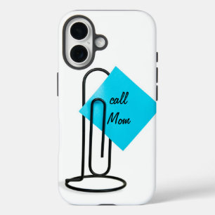 Coque Pour iPhone 16 Clip papier avec note de rappel