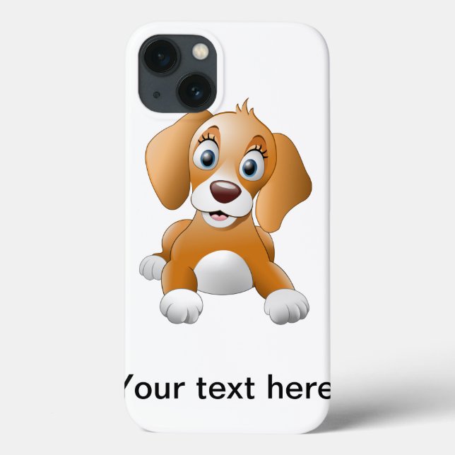 Coques Case-Mate iPhone Clipart Brown de chien (Verso)