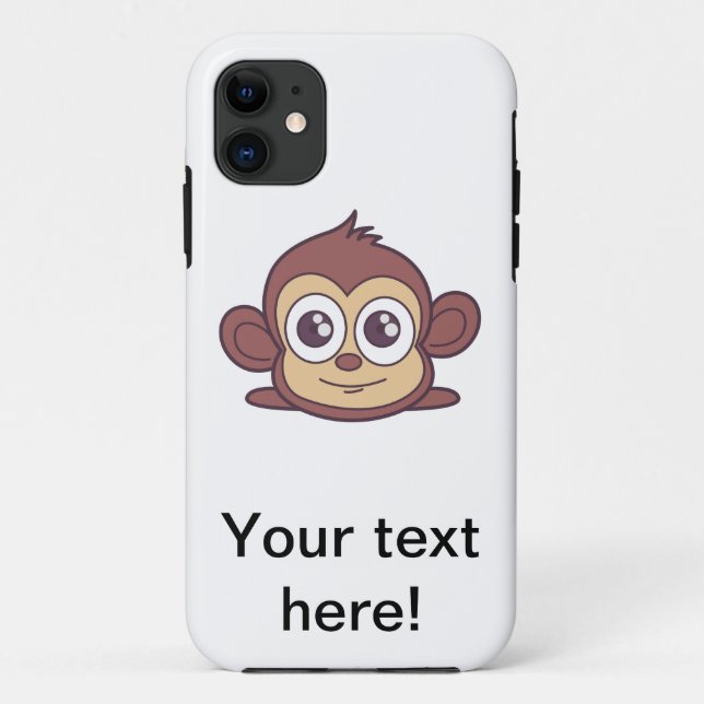 Coques Case-Mate iPhone Clipart de singe mignon (Dos)