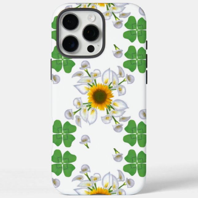Coques Case-Mate iPhone Clocher de chance avec tournesol et Calla Lily (Verso)