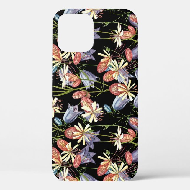 Coques Case-Mate iPhone Cloches de Campion à échelle : aquarelle Florale (Verso)
