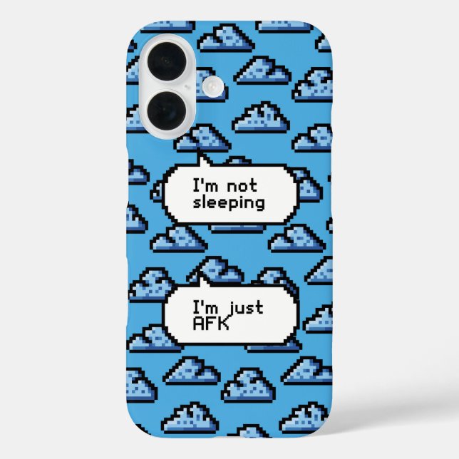 Coques Case-Mate iPhone Clouds AFK - Téléphone Pixel Rétro (Verso)
