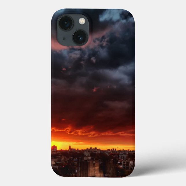 Coques Case-Mate iPhone Clouds, Sunset And Red (Verso)