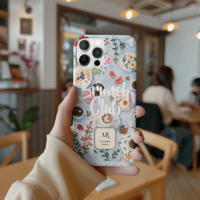 Coques Case-Mate iPhone Club Brunch | Monogramme personnalisé (Créateur téléchargé)