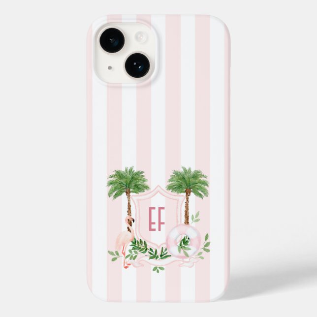 Coques Case-Mate iPhone Club Social de Plage de Palm Springs Monogramme (Verso)