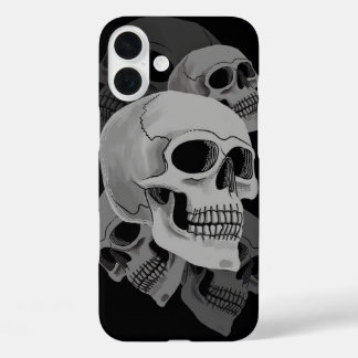 Coque Pour iPhone 16 Plus Cluster crâne foncé
