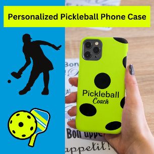 Case-Mate iPhone Case Coach Pickleball Personnalisé Jaune